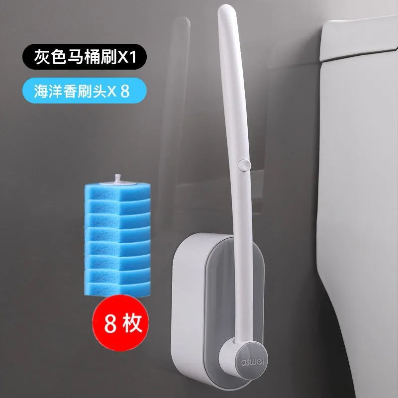 Toilet Scrubber Kit with Self-Cleaning Disposable Pads