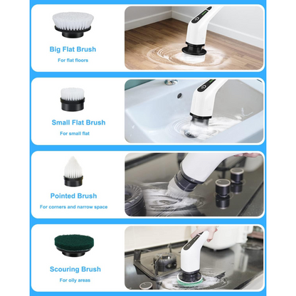 Cordless Electric Spin Scrubber with  Brush Heads