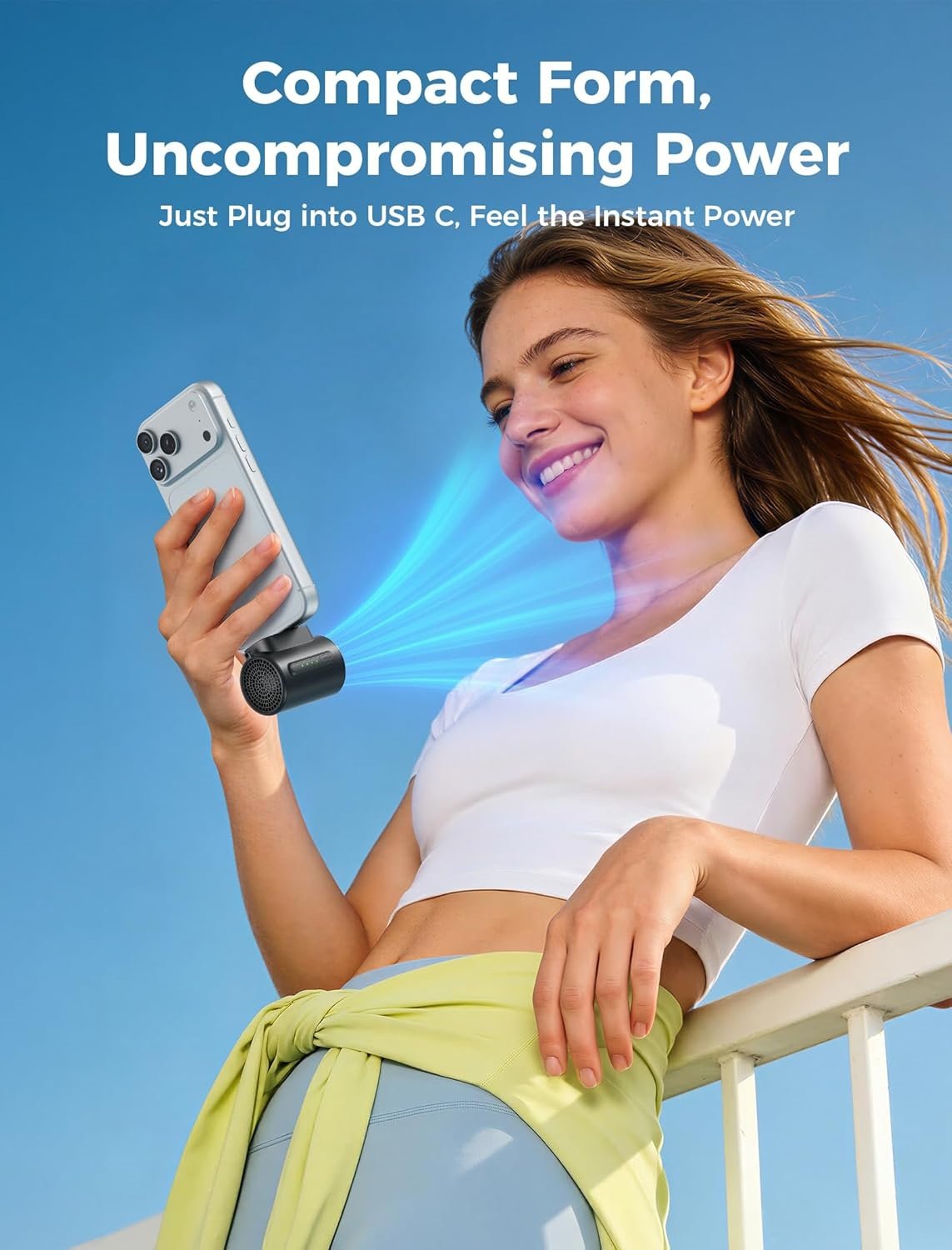 Powerful USB C Phone Fan