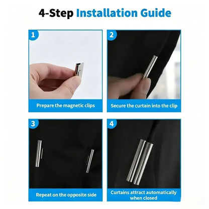 10 Pairs The New Magnetic Curtain Clips | Strong Double-Sided Light Blocking Magnets