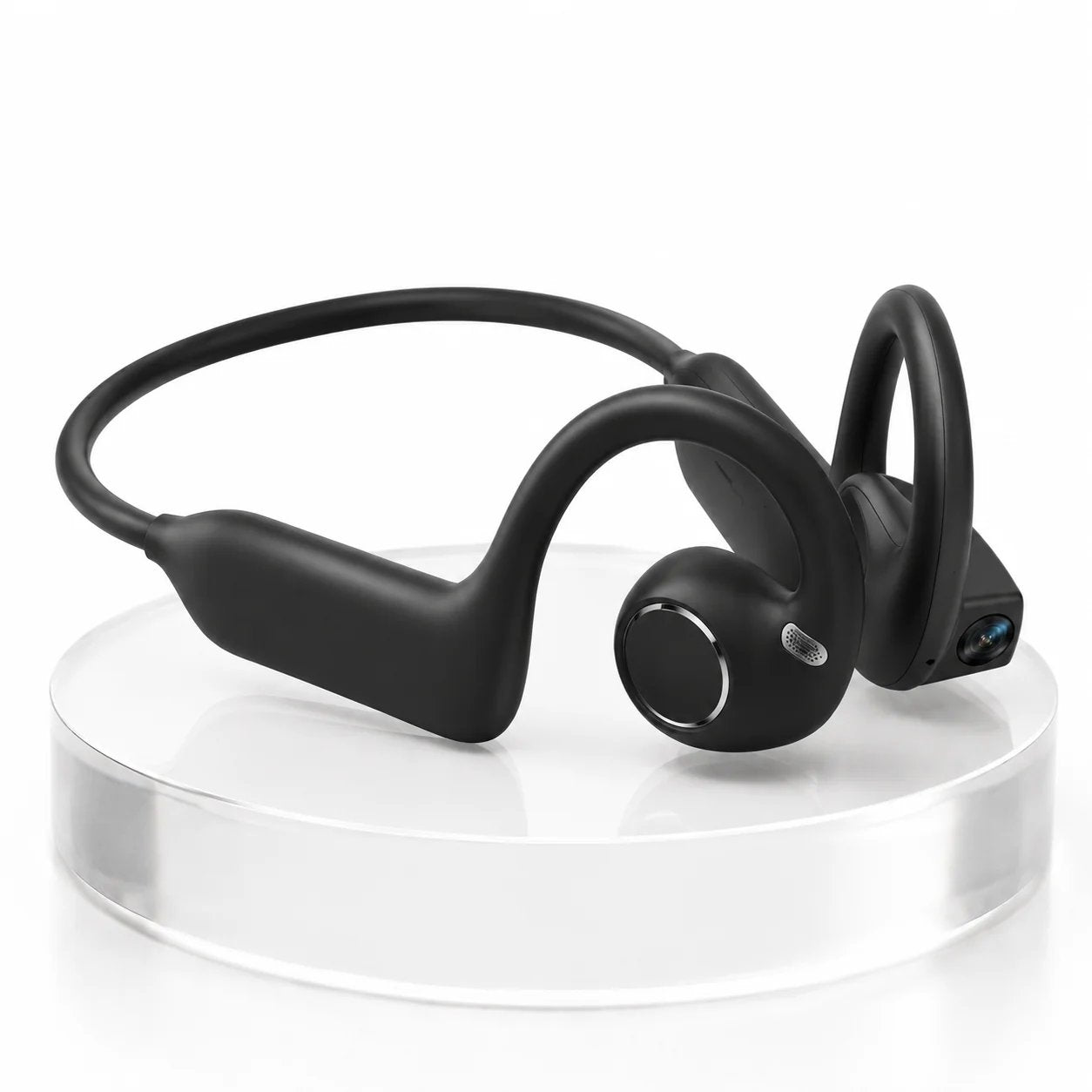 👂8MP Smart Camera Open-Ear Headset – EIS Video, AI Assistance & 12H Battery