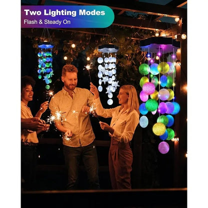 🎁49% OFF - 🌈 ✨ Solar-Powered Seashell Wind Chime Light