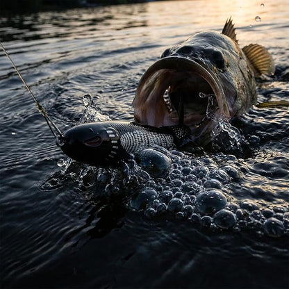 🦈 Elite Surface Predator: Multi-Jointed 360° Rotating Tail Lure