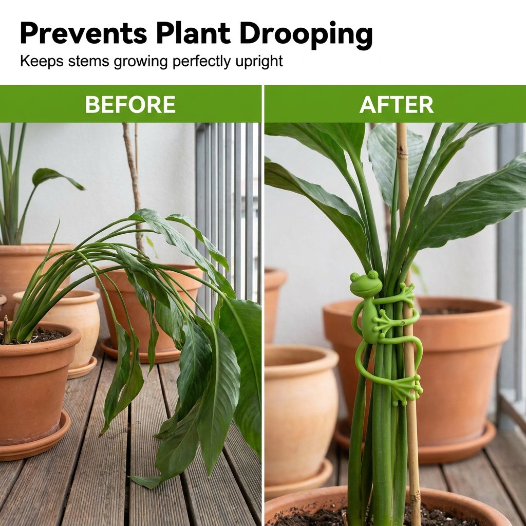 Frog Plant Stand Clips 🐸🌿 Support Climbing Plants Indoors Outdoors Stable Growth