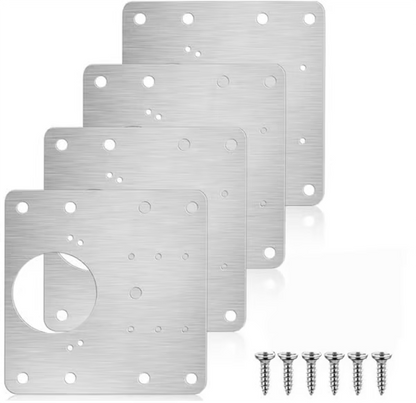 Cabinet Hinge Repair Plate with Screws