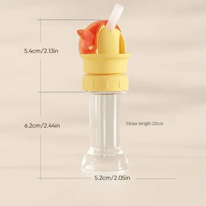Kids Water Bottle Spout Conversion Cap with Straw | Universal Fit for Juice & Water Bottles | Spill-Proof Flip Top Cover for Toddlers & Children