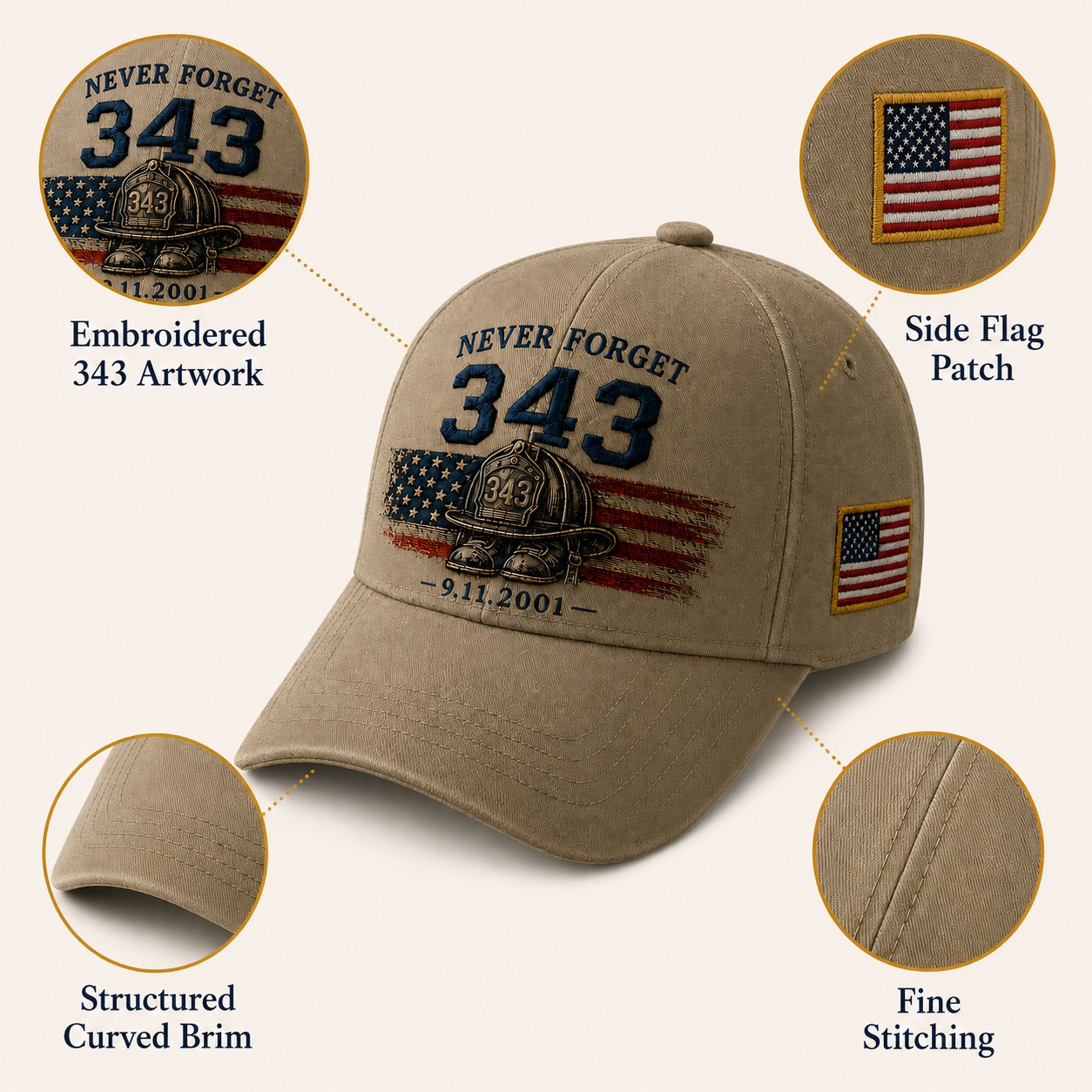 🧢Never Forget 343 Memorial Cap 🎁