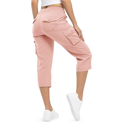 Women's Lightweight Hiking Capris: Quick-Dry, 6 Pockets, Loose Fit
