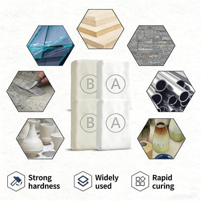 Steel Reinforced Epoxy Putty, Easy Operation, High Strength & Strong Adhesion, Excellent Restoration,