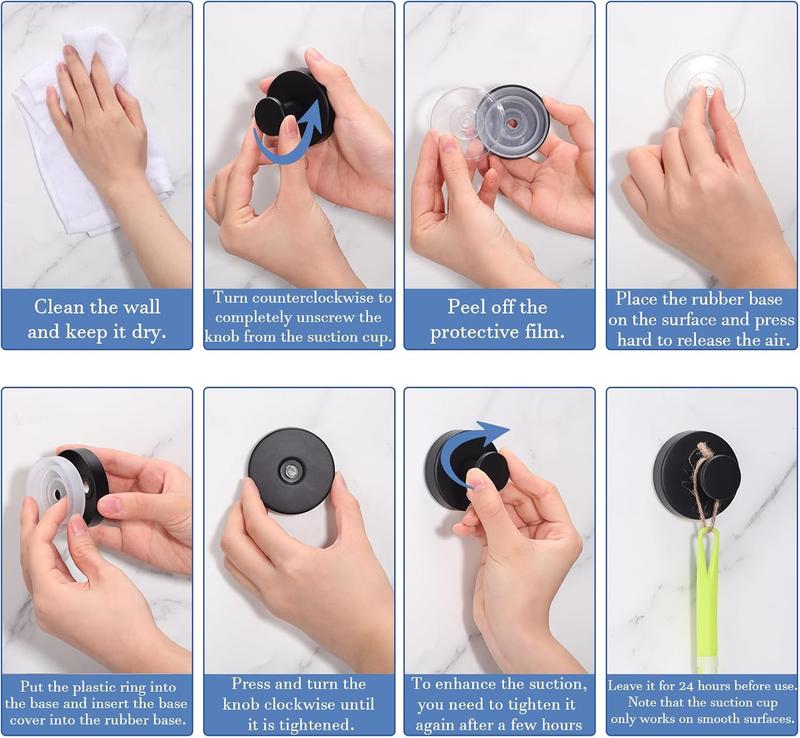 🔥2 Packs Suction Cup Hooks for Shower