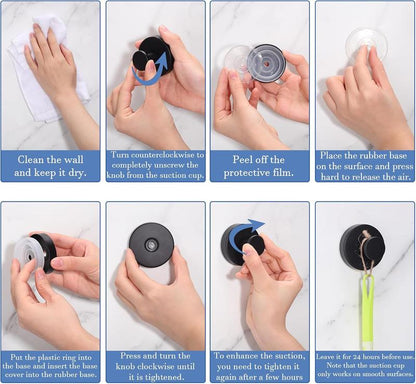 🔥2 Packs Suction Cup Hooks for Shower