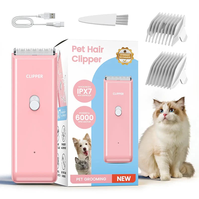 🐾 LIMITED-TIME ! ✨ Quiet Cordless Pet Clipper – Ceramic Blade, IPX7, 90 Min Runtime 🐶