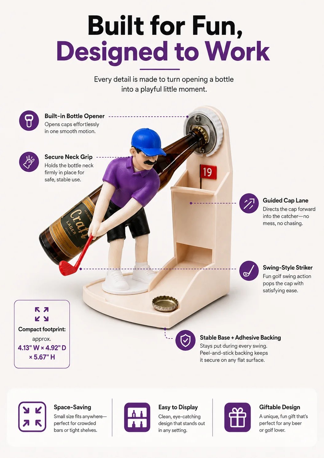 Golf Bottle Opener Game – Fun Gift for Golf & Beer Lovers