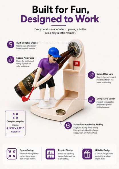 Golf Bottle Opener Game – Fun Gift for Golf & Beer Lovers