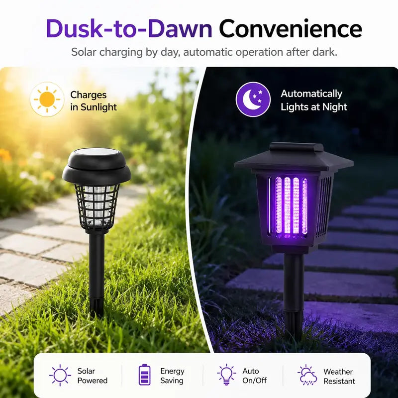 Solar Mosquito Killer Lamp | 3-in-1 Outdoor Light & Bug Zapper
