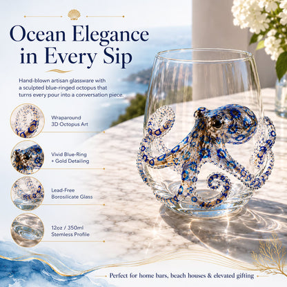 🔥🌊 3D Ocean Animal Artisan Glassware Collection for Fresher Sips, Coastal Elegance & Elevated Home Bar Vibes