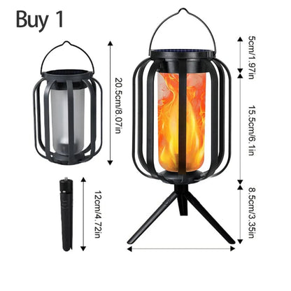 ☀️ Solar Flicker Flame Lantern - Waterproof & Automatic - Realistic warm light, perfect for patios, gardens or paths - no cable needed 🌙