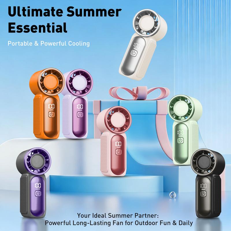 🥳2026 HOT SALE🥳💞50K+ SOLD!💨❄️ 50% OFF! Turbo Handheld Fan – 16900 RPM, 6 speeds, LED display. 3000mAh battery, 10.7hrs cooling. Pocket‑sized power! 🌬️✨