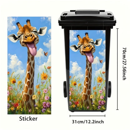 🐮 Highland Cow Floral Print Bin Sticker