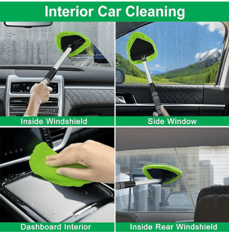 ⏰Final 3 Hours  : Microfiber Car Windshield Cleaning Tool with Extendable Handle