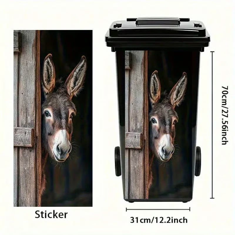 🐮 Highland Cow Floral Print Bin Sticker