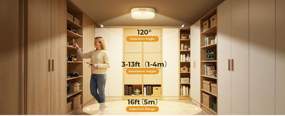 ⚡Hot Sales 49% OFF🔥Shower Lights IP65 Waterproof, Motion Sensor Ceiling Light, Rechargeable Closet Light with 10000mAh Battery