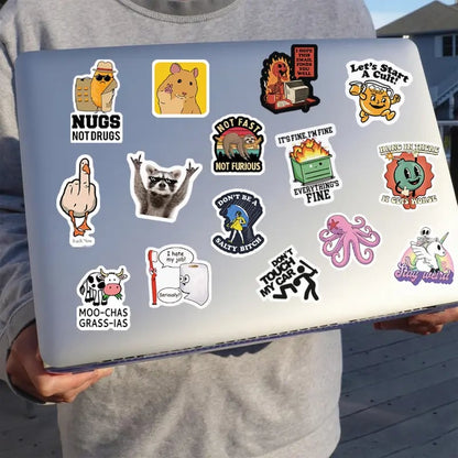 130PCS Funny Saying Sticker Pack ,Suitable for bumpers, safety helmets, water bottles, colleagues, computers