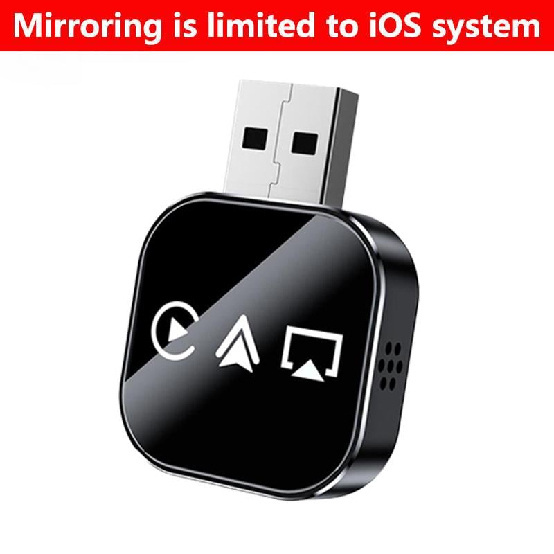 🔥2026 Upgrade 3 in 1 Wireless Support Carplay Mirror Link Adapter Instant Wired to Wireless Conversion Plug & PlayMini Stable Design for Wired  Support Carplay, Support AirPlay