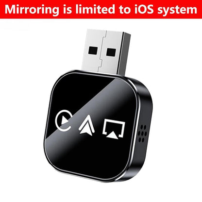 🔥2026 Upgrade 3 in 1 Wireless Support Carplay Mirror Link Adapter Instant Wired to Wireless Conversion Plug & PlayMini Stable Design for Wired  Support Carplay, Support AirPlay