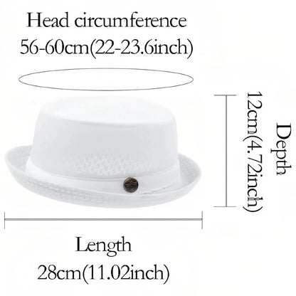 Unisex Breathable Mesh Pork Pie Hat