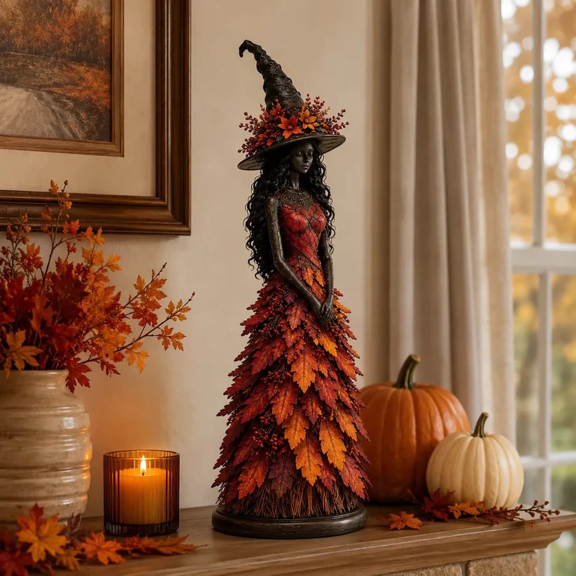 💥LAST DAY 49% OFF - 🧙 Enchanted Autumn Witch Figurine