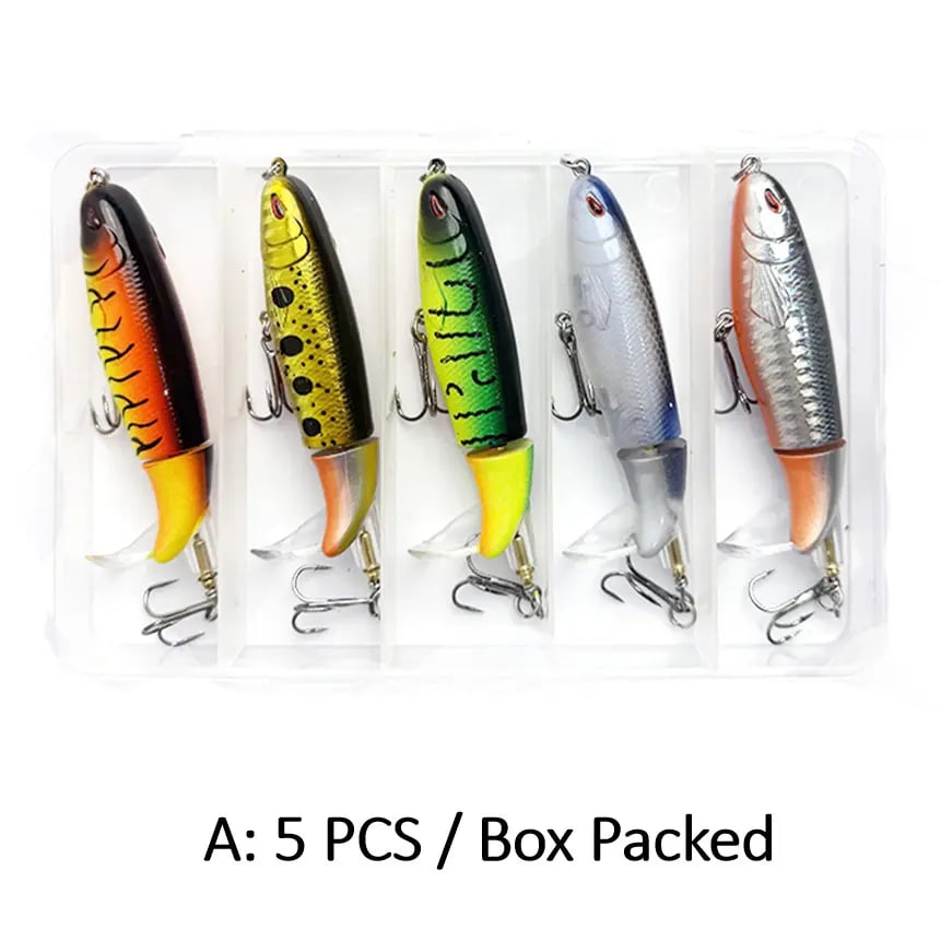 🦈 Elite Surface Predator: Multi-Jointed 360° Rotating Tail Lure
