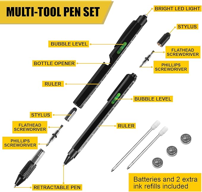 9-in-1 Multifunction Pen with LED Light