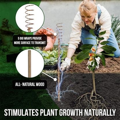Electroculture Plant Stakes 8 Pack | Enhance Plant Growth with Natural Energy | Eco-Friendly, Copper Garden Stakes for Vibrant, Healthy Plants