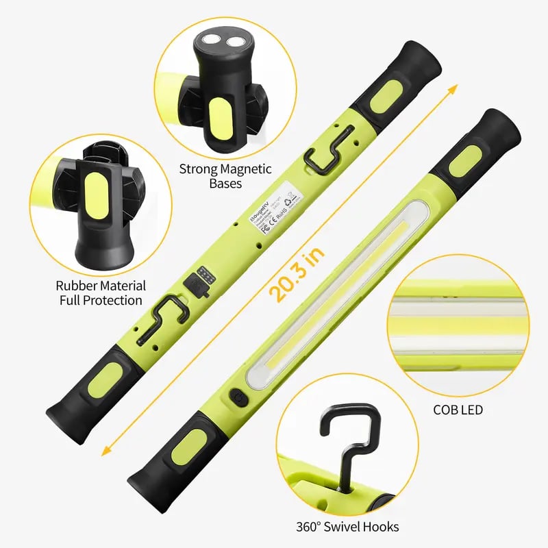 🚗💡Under Hood Work Light Bar, 3000LM LED Magnetic Light Bar