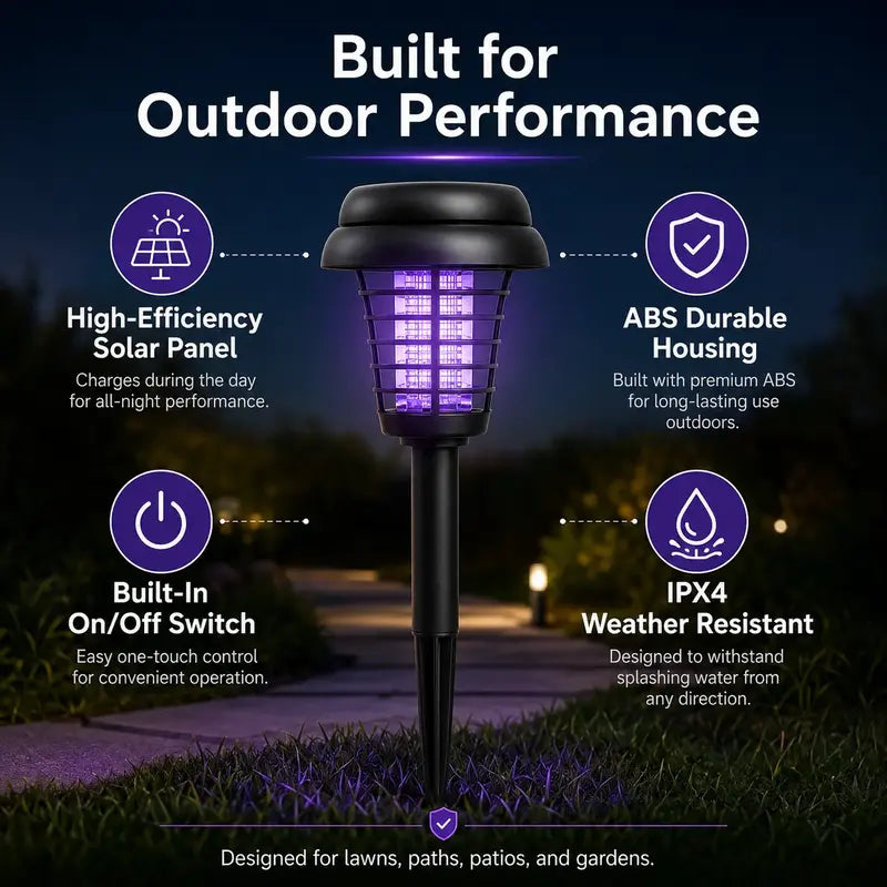 Solar Mosquito Killer Lamp | 3-in-1 Outdoor Light & Bug Zapper