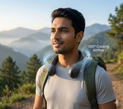 NeckFanTM – Wearable Neck Fan | Soft Airflow | Outdoor & Travel Cooling
