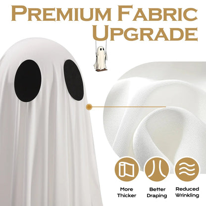 🔥Last Day 59% OFF🔥5FT Giant Lighted Halloween Ghost Swing – Create A Spooky Yard Scene