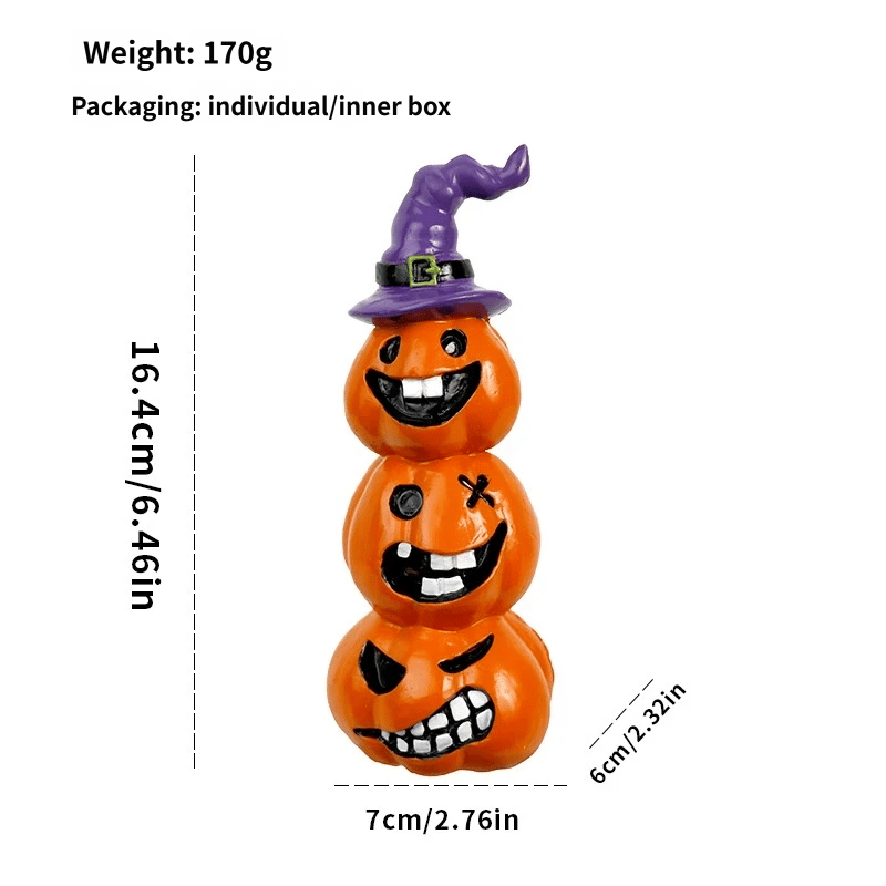 Halloween Spooky Pumpkin-Head Resin Ornament🎃