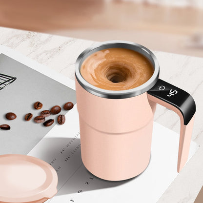 🎁 Electric coffee mug with a built-in LCD thermometer, perfect for brewing coffee, milk, cocoa, etc.