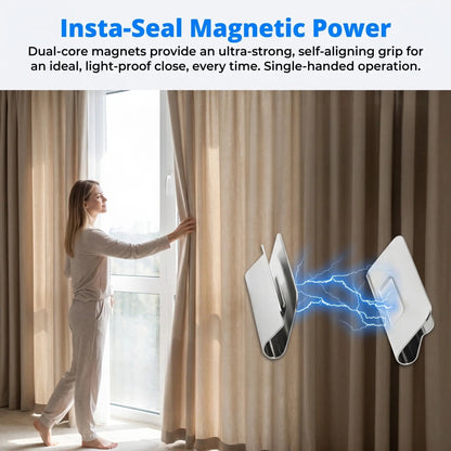 10 Pairs The New Magnetic Curtain Clips | Strong Double-Sided Light Blocking Magnets