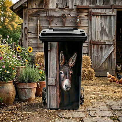 🐮 Highland Cow Floral Print Bin Sticker