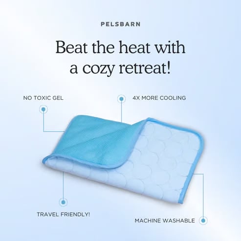🧊Ice Silk Pet Cooling Mat, Washable Breathable Cooling Pad For Dogs Cats, Non-Slip Summer Heat Relief Bed For Indoor Travel