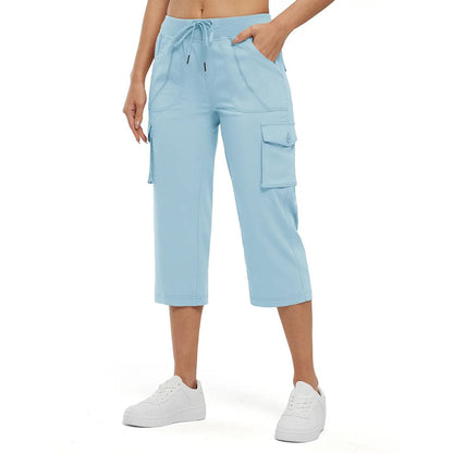 Women's Lightweight Hiking Capris: Quick-Dry, 6 Pockets, Loose Fit