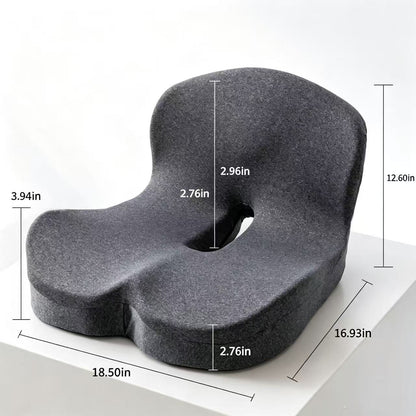Ergonomic Memory Foam Seat & Back Cushion — Full Support for Tailbone, Coccyx & Lumbar Relief