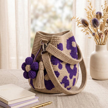 Handwoven Flower Bucket Bag