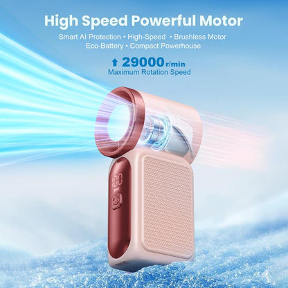 🥳2026 HOT SALE🥳💞50K+ SOLD!💨❄️ 50% OFF! Turbo Handheld Fan – 16900 RPM, 6 speeds, LED display. 3000mAh battery, 10.7hrs cooling. Pocket‑sized power! 🌬️✨