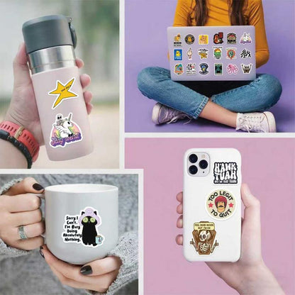 130PCS Funny Saying Sticker Pack ,Suitable for bumpers, safety helmets, water bottles, colleagues, computers