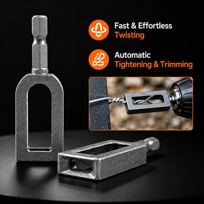 🧰Steel Wire Twisting Tool for Drill - Fast Tightening & Auto Trimming Wire Twist Attachment