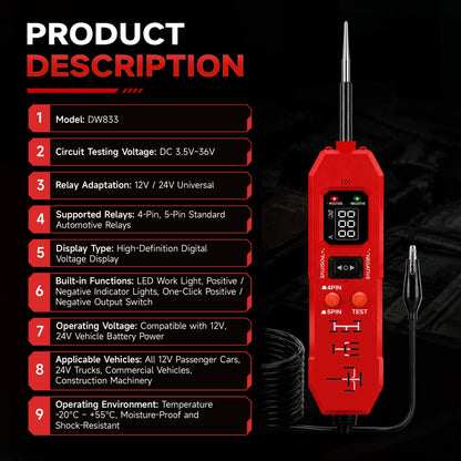 2 in 1 Power Circuit Probe Tester